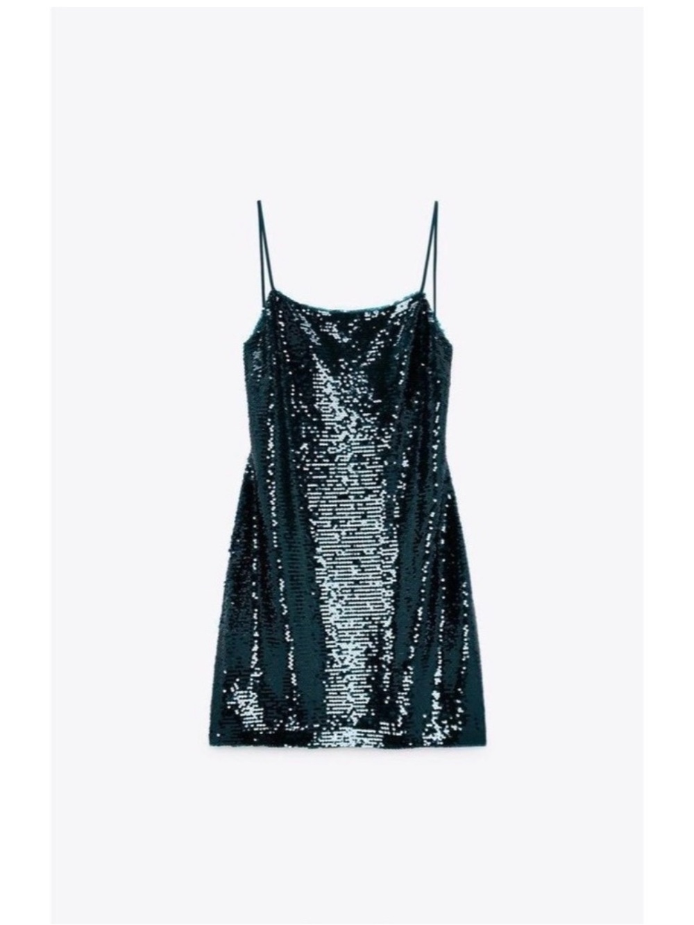 Zara Black Sequin Mini Slip Dress